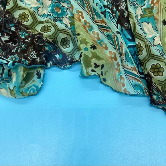 Lane Bryant Floral V-Neck Faux Wrap Midi Dress Blue 16 - Picture 7 of 11